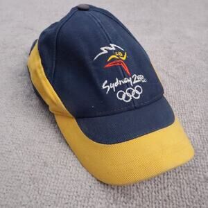 VTG 2000s Sydney Australia Olympics Millennium Adjustable Blue Yellow Hat